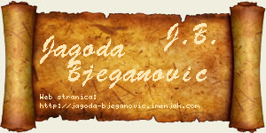 Jagoda Bjeganović vizit kartica